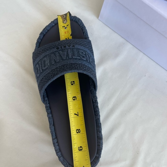 REAL Christian Dior Oblique DWay Platform Sandals Sizes 38 US 8 Denim New - Picture 13 of 15